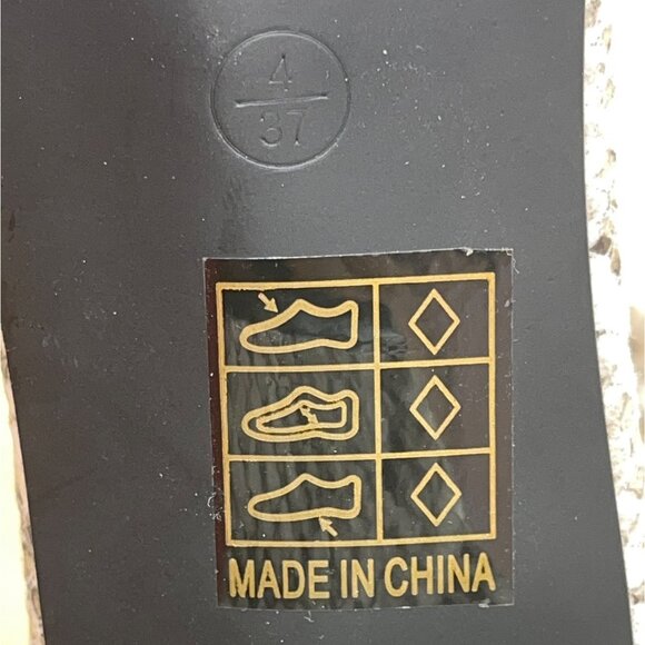 PrettyLittleThing Snake Print Lace-Up Block Heel Sandals Sz US 6/ UK 4/ EU 37 - Picture 8 of 10